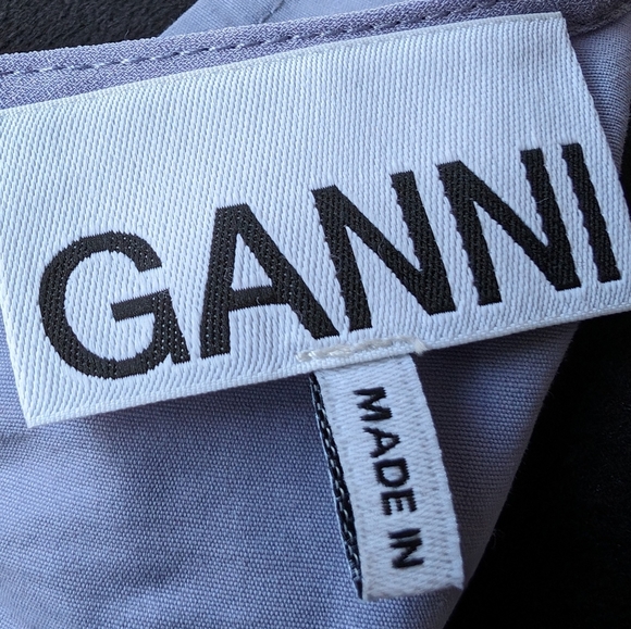 Ganni Purple Fringe Mesh Blouse - Picture 5 of 10